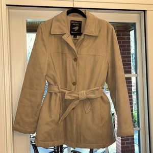 Bromley Sport Thermolite tan Jacket with sash belt Size Medium